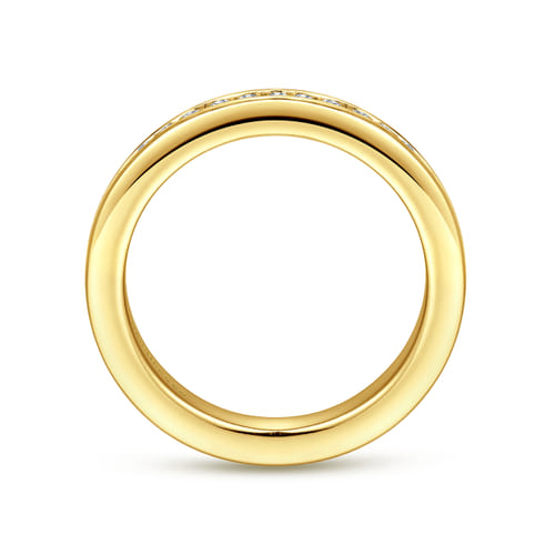 14K Yellow Gold Channel Set Diamond Anniversary Band
