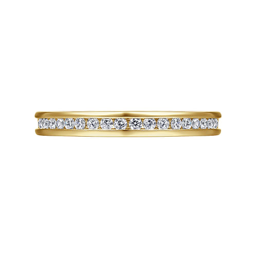 14K Yellow Gold Channel Set Diamond Anniversary Band