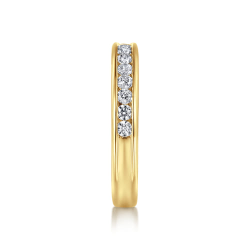 14K Yellow Gold Channel Set Diamond Anniversary Band