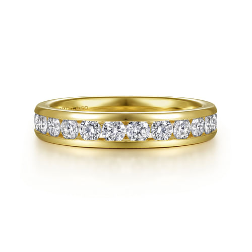 14K Yellow Gold Channel Set Diamond Anniversary Band