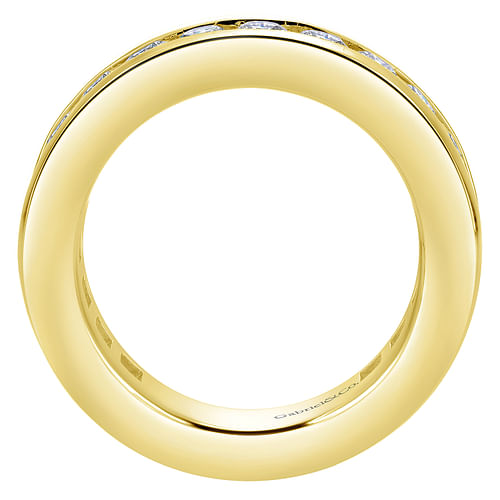 14K Yellow Gold Channel Set Diamond Eternity  Band