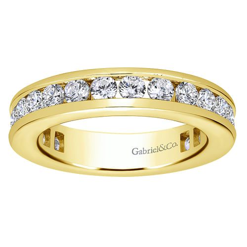 14K Yellow Gold Channel Set Diamond Eternity  Band