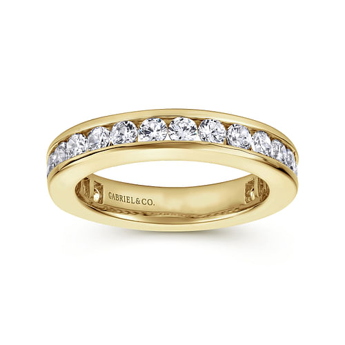 14K Yellow Gold Channel Set Diamond Eternity Band