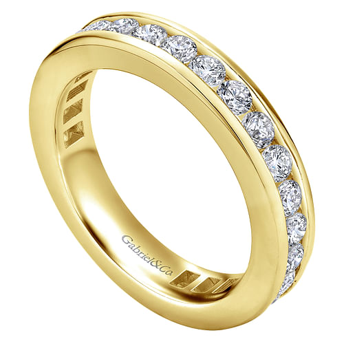 14K Yellow Gold Channel Set Diamond Eternity Band