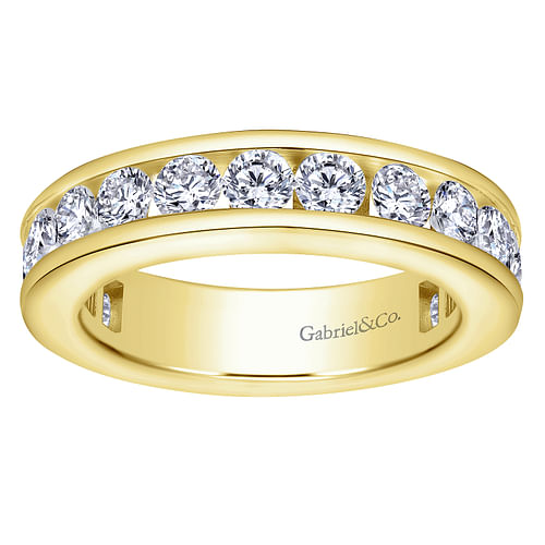 14K Yellow Gold Channel Set Diamond Eternity Band