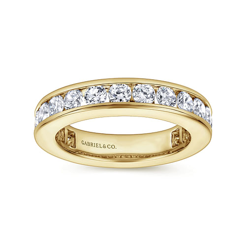 14K Yellow Gold Channel Set Diamond Eternity Band