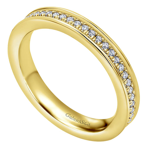 14K Yellow Gold Channel Set Diamond Eternity Band