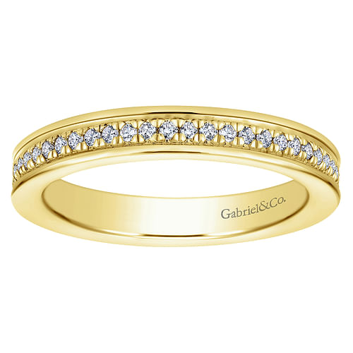 14K Yellow Gold Channel Set Diamond Eternity Band