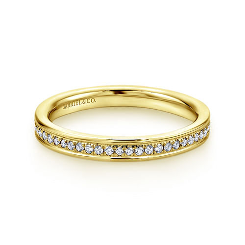 14K Yellow Gold Channel Set Diamond Eternity Band