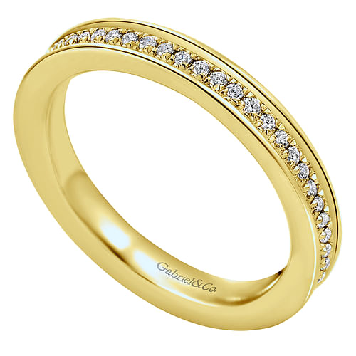 14K Yellow Gold Channel Set Diamond Eternity Band