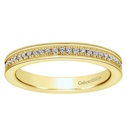 14K Yellow Gold Channel Set Diamond Eternity Band