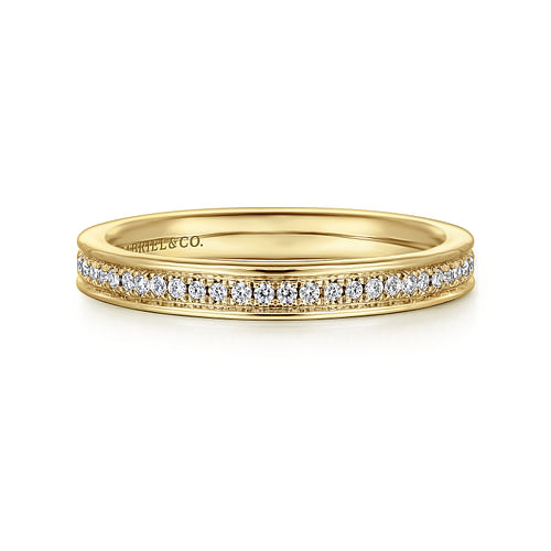 14K Yellow Gold Channel Set Diamond Eternity Band