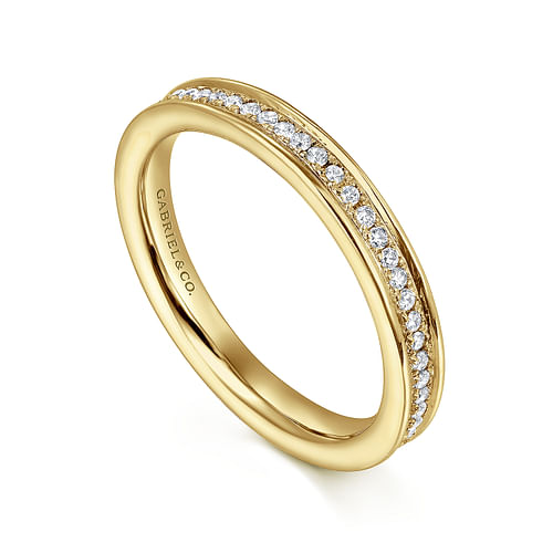 14K Yellow Gold Channel Set Diamond Eternity Band