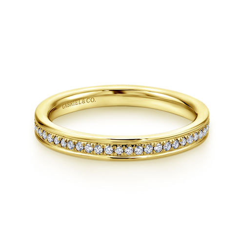 14K Yellow Gold Channel Set Diamond Eternity Band