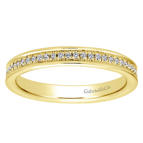 14K Yellow Gold Channel Set Diamond Eternity Band