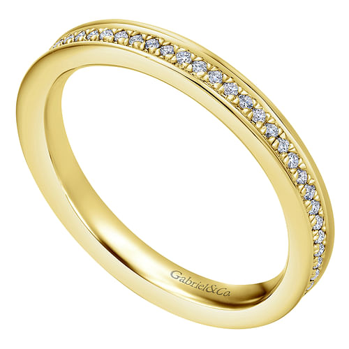 14K Yellow Gold Channel Set Diamond Eternity Band