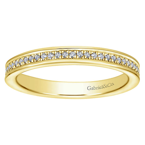 14K Yellow Gold Channel Set Diamond Eternity Band