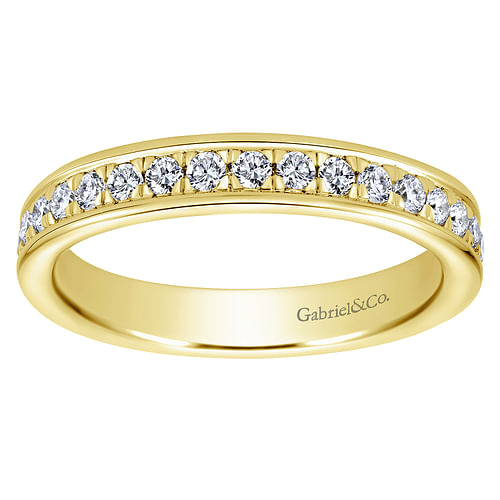 14K Yellow Gold Channel Set Diamond Eternity Band