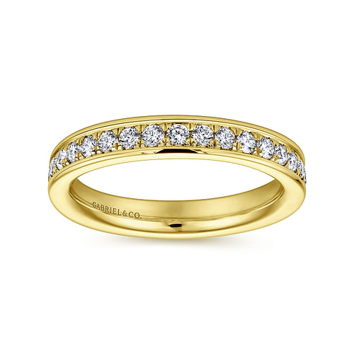 14K Yellow Gold Channel Set Diamond Eternity Band