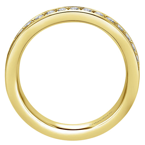 14K Yellow Gold Channel Set Diamond Eternity Band