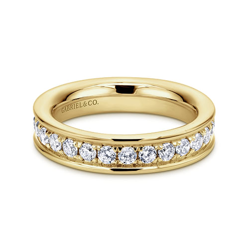 14K Yellow Gold Channel Set Diamond Eternity Band