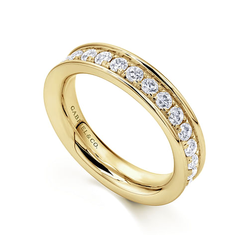 14K Yellow Gold Channel Set Diamond Eternity Band