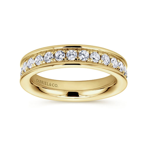 14K Yellow Gold Channel Set Diamond Eternity Band