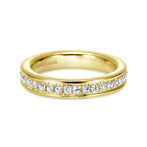 14K Yellow Gold Channel Set Diamond Eternity Band