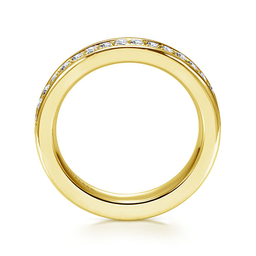 14K Yellow Gold Channel Set Diamond Eternity Band