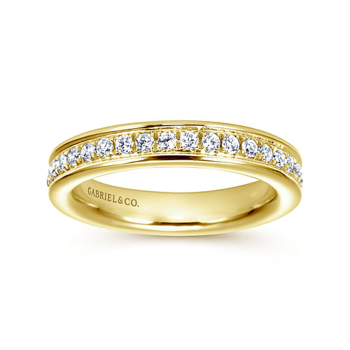 14K Yellow Gold Channel Set Diamond Eternity Band