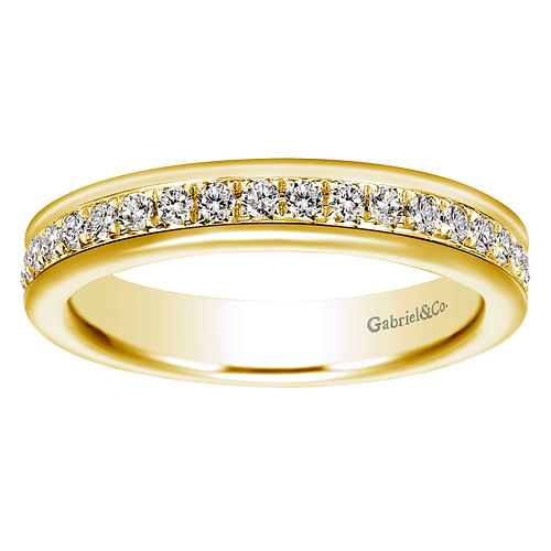 14K Yellow Gold Channel Set Diamond Eternity Band