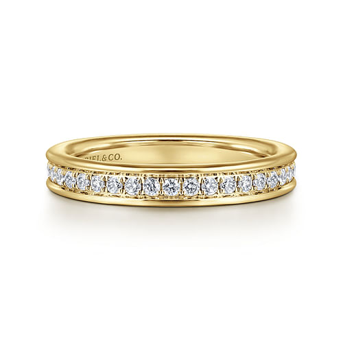 14K Yellow Gold Channel Set Diamond Eternity Band