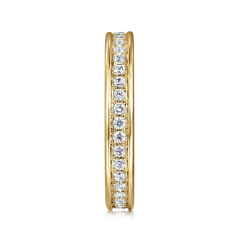 14K Yellow Gold Channel Set Diamond Eternity Band