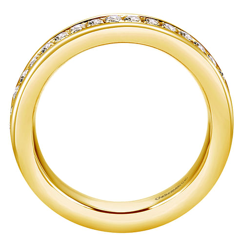 14K Yellow Gold Channel Set Diamond Eternity Band