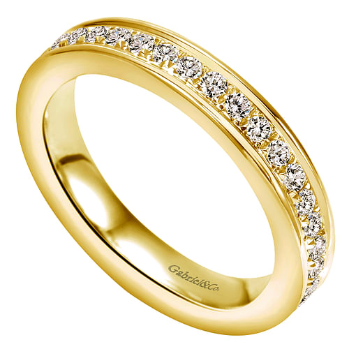 14K Yellow Gold Channel Set Diamond Eternity Band