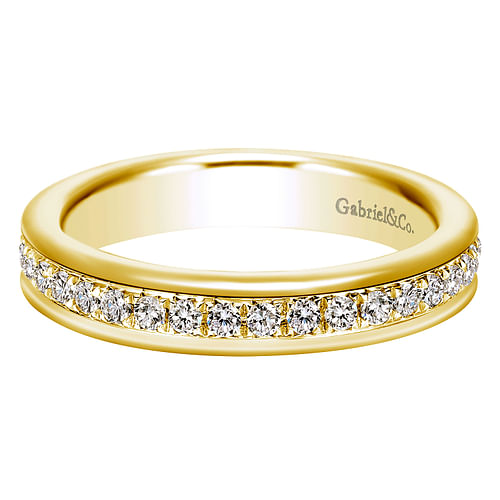 14K Yellow Gold Channel Set Diamond Eternity Band