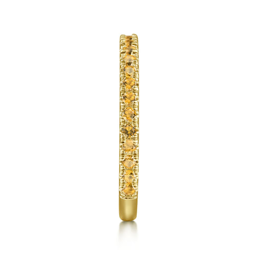 14K Yellow Gold Citrine Stackable Ring