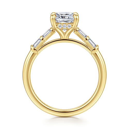 14K Yellow Gold Cushion Cut Diamond Engagement Ring 14K Yellow Gold Cushion Cut Diamond Engagement Ring