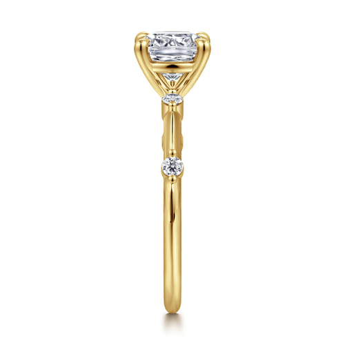14K Yellow Gold Cushion Cut Diamond Engagement Ring 14K Yellow Gold Cushion Cut Diamond Engagement Ring
