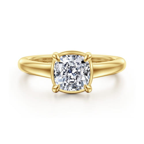 14K Yellow Gold Cushion Cut Diamond Engagement Ring 14K Yellow Gold Cushion Cut Diamond Engagement Ring