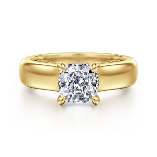14K Yellow Gold Cushion Cut Diamond Engagement Ring 14K Yellow Gold Cushion Cut Diamond Engagement Ring