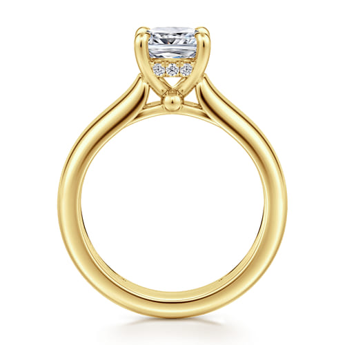 14K Yellow Gold Cushion Cut Diamond Engagement Ring 14K Yellow Gold Cushion Cut Diamond Engagement Ring