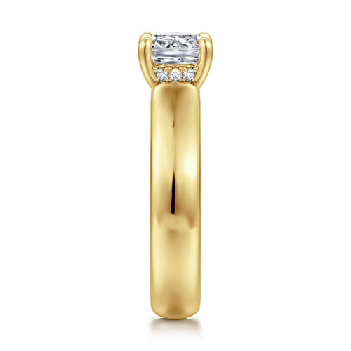 14K Yellow Gold Cushion Cut Diamond Engagement Ring 14K Yellow Gold Cushion Cut Diamond Engagement Ring
