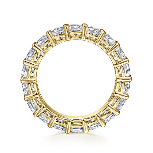 14K Yellow Gold Cushion Cut Shared Prong Diamond Eternity Band