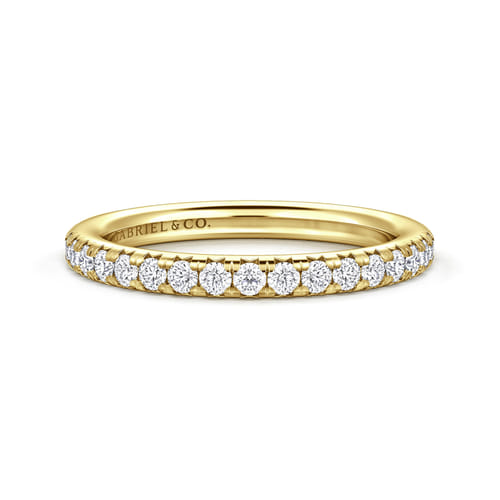 14K Yellow Gold Diamond Anniversary Band