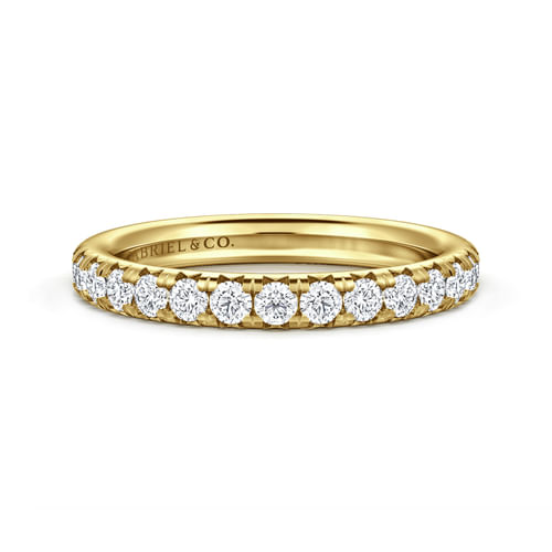 14K Yellow Gold Diamond Anniversary Band