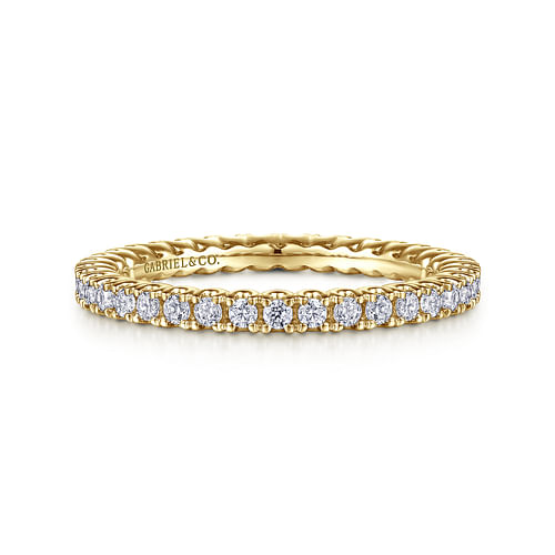 14K Yellow Gold Diamond Anniversary Band