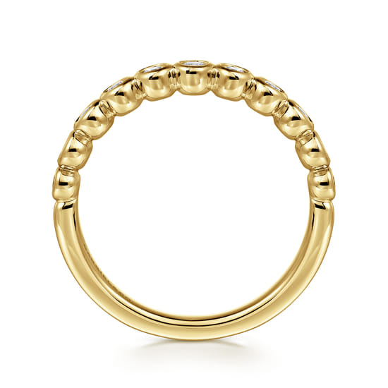 14K Yellow Gold Diamond Anniversary Band angle 2 14K Yellow Gold Diamond Anniversary Band angle 2