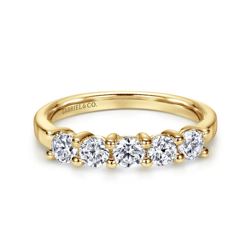 14K Yellow Gold Diamond Anniversary Band