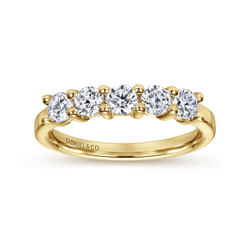 14K Yellow Gold Diamond Anniversary Band